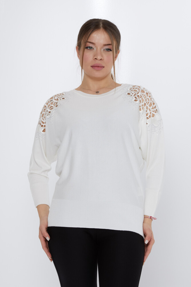 Suéter de punto con detalle de escote crudo - 31288 | KAZEE (Juego de 3 M-L-XL) - 1