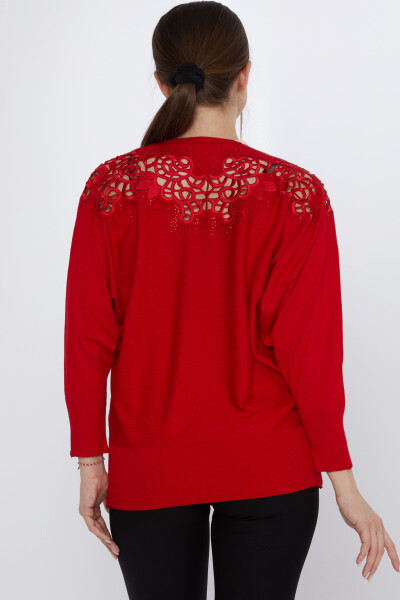 Suéter de punto con detalle de escote rojo - 31288 | KAZEE (Juego de 3 M-L-XL) - 5