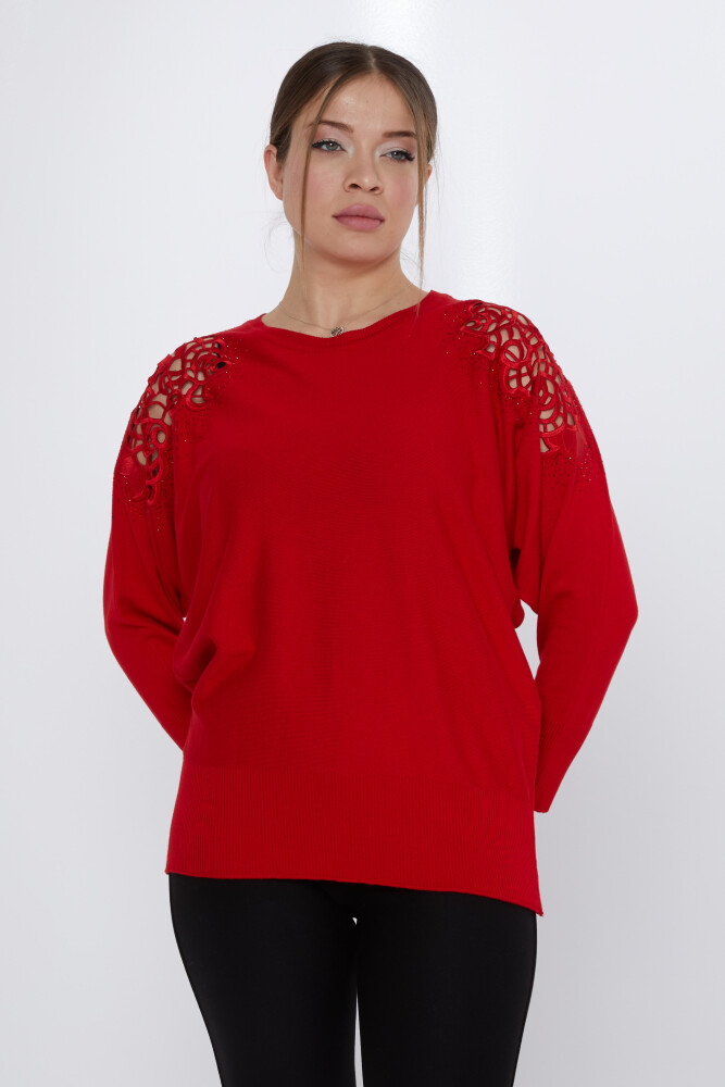 Suéter de punto con detalle de escote rojo - 31288 | KAZEE (Juego de 3 M-L-XL) - 1