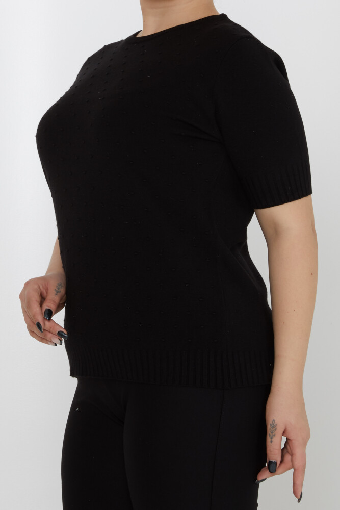 Suéter de punto con detalle de purpurina en color negro - 31714 | KAZEE (Juego de 3 XL-2XL-3XL) - 3