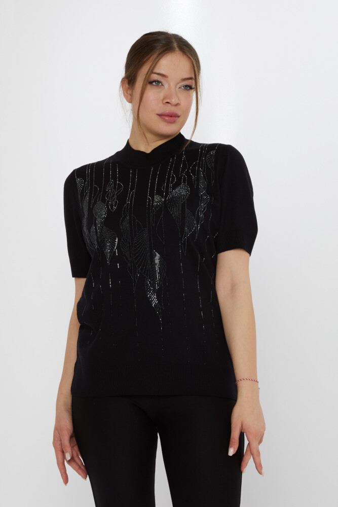 Suéter de punto estampado negro - 30663 | KAZEE (Juego de 3 XL-2XL-3XL) - 2