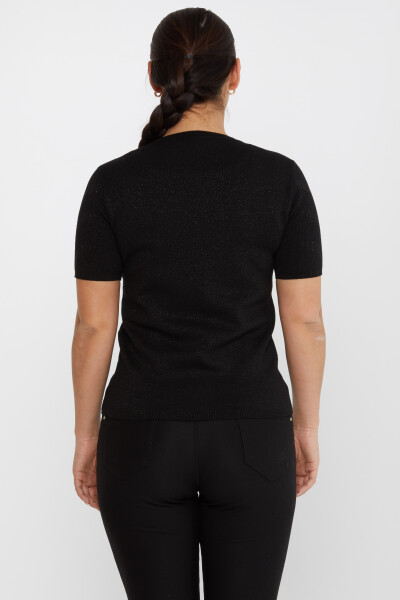 Suéter de punto manga corta negro - 31608 | KAZEE (Juego de 3 tallas M-L-XL) - 5