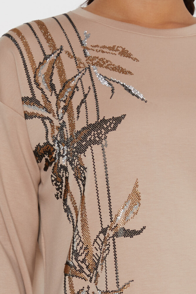 سويت شيرت منقوش من المنك - 17799 | كازي (مجموعة من 3 مقاسات L-XL-2XL) - 2