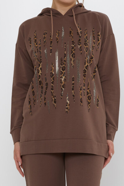 Survêtement Léopard Pierre Brodé Marron - 17901 | KAZEE (Lot de 3 M-L-XL) - 4