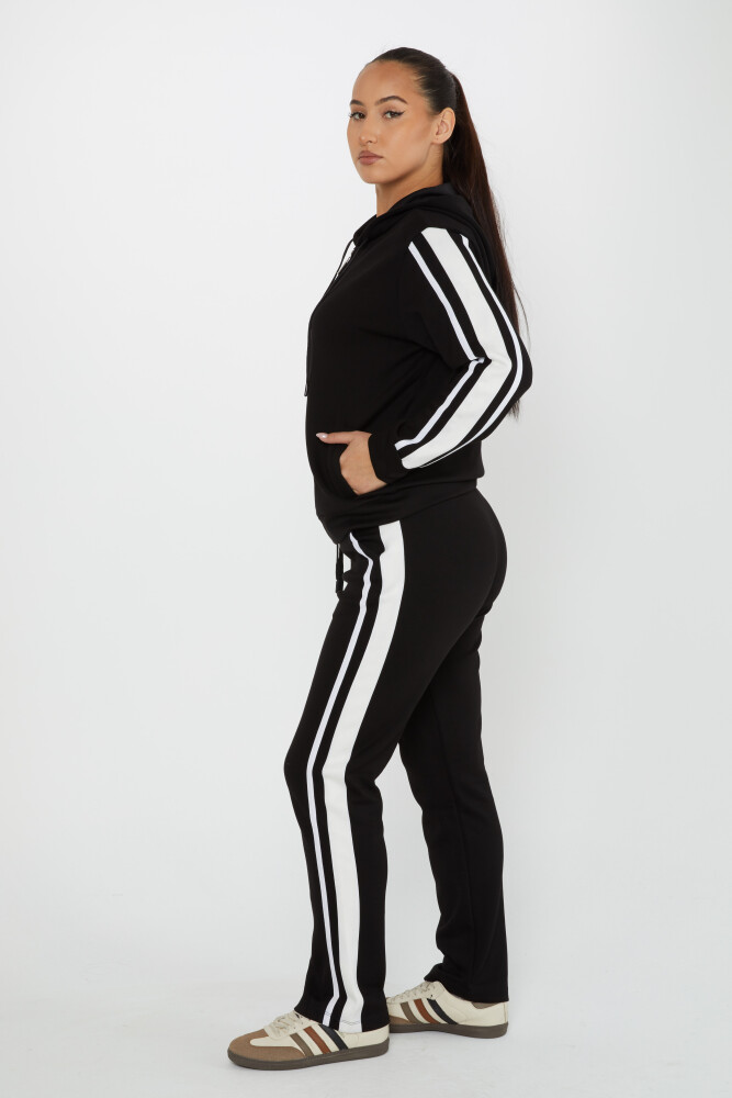 Ensemble de survêtement noir avec fermeture éclair - 17561 | KAZEE (Lot de 4 M-L-XL-2XL) - 2