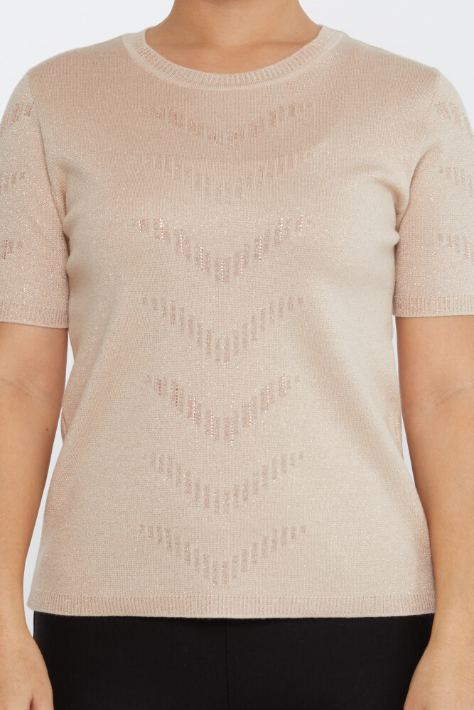 سترة محبوكة بأكمام قصيرة - 31608 | كازي (مجموعة من 3 مقاسات M-L-XL) - 3