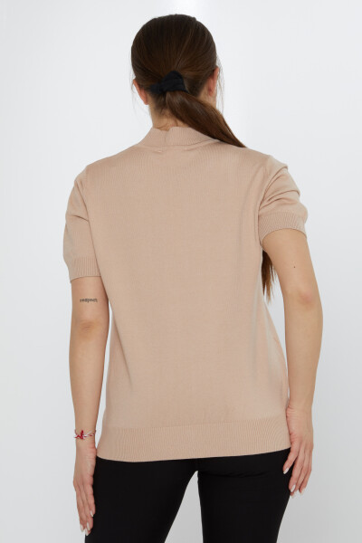 سترة محبوكة بنقشة البسكويت - 30663 | كازي (مجموعة من 3 مقاسات XL-2XL-3XL) - 5