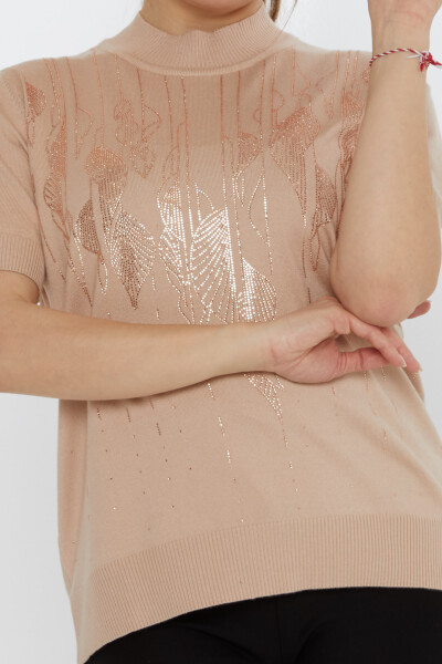 سترة محبوكة بنقشة البسكويت - 30663 | كازي (مجموعة من 3 مقاسات XL-2XL-3XL) - 3