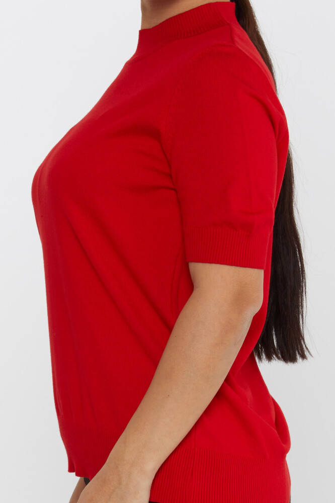 سترة محبوكة موديل امريكي احمر - 16168 | كازي (مجموعة من 4 مقاسات L-XL-2XL-3XL) - 4