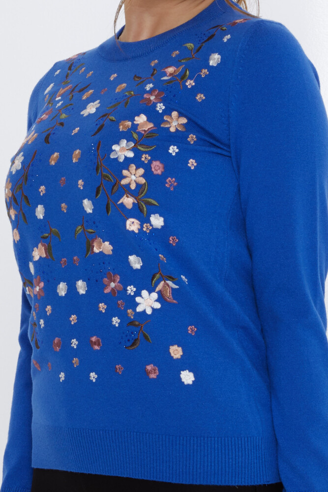 سترة محبوكة مطرزة بألوان زاهية - 31122 | كازي (مجموعة من 3 مقاسات M-L-XL) - 4