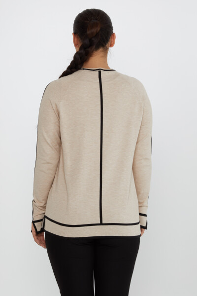 سترة تريكو بفتحة لون بيج - 31675 | كازي (مجموعة من 2 مل-لتر) - 5