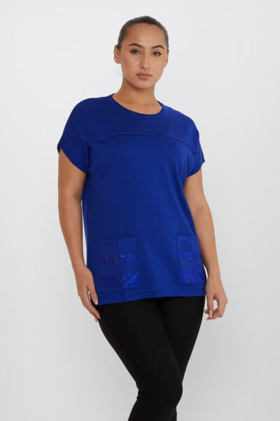 سترة تريكو مع تفاصيل جيوب - 30765 | كازي (مجموعة من 4 L-XL-2XL-3XL) - 2