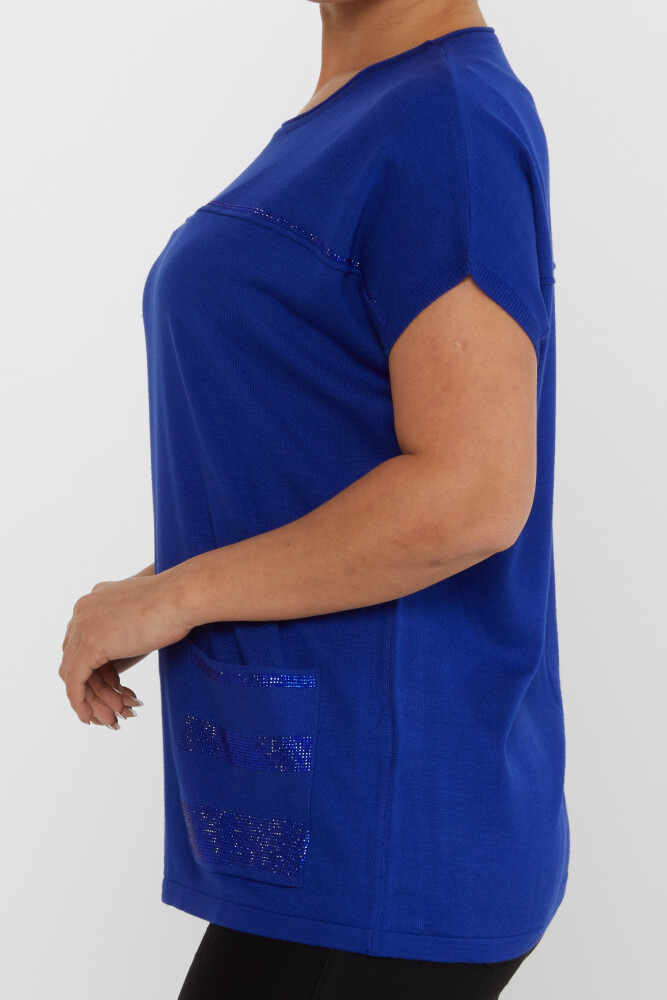 سترة تريكو مع تفاصيل جيوب - 30765 | كازي (مجموعة من 4 L-XL-2XL-3XL) - 4