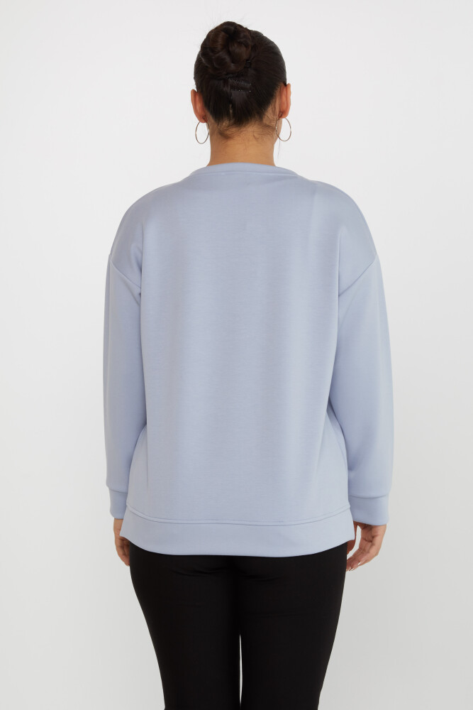 Свитшот с бисером синего цвета - 17817 | KAZEE (Набор из 3 шт. L-XL-2XL) - 5