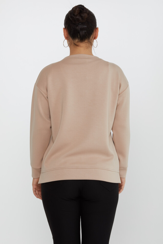 Свитшот с цветочным принтом бежевый - 17806 | KAZEE (Набор из 3 шт. M-L-XL) - 5