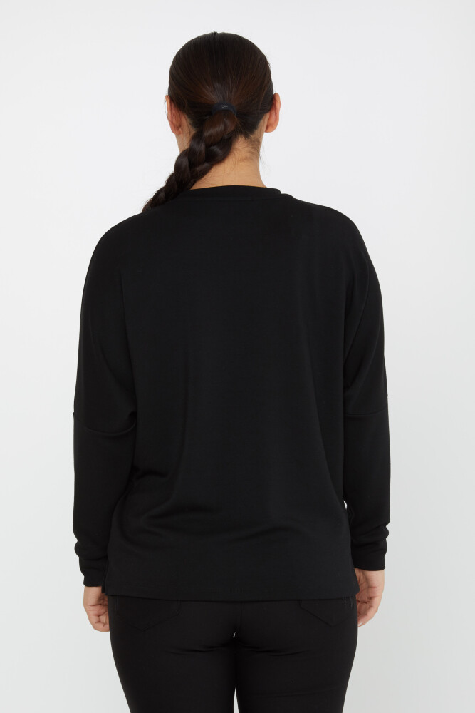 Sweat Femme Pierres Colorées Figurées Noir - 2247 | KAZEE (Lot de 3 L-XL-2XL) - 5