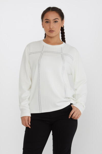 Sweatshirt Crew Neck Ecru - 2241 | KAZEE (Set of 3 L-XL-2XL) - Kazee