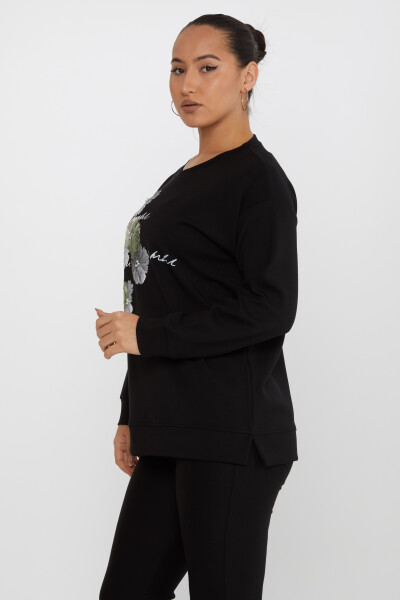 Sweatshirt Floral Black - 17806 | KAZEE (Set of 3 M-L-XL) - Kazee (1)