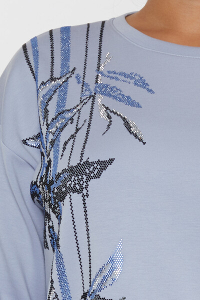 Sweatshirt mit Muster Stone Mint - 17799 | KAZEE (3er-Set L-XL-2XL) - 2