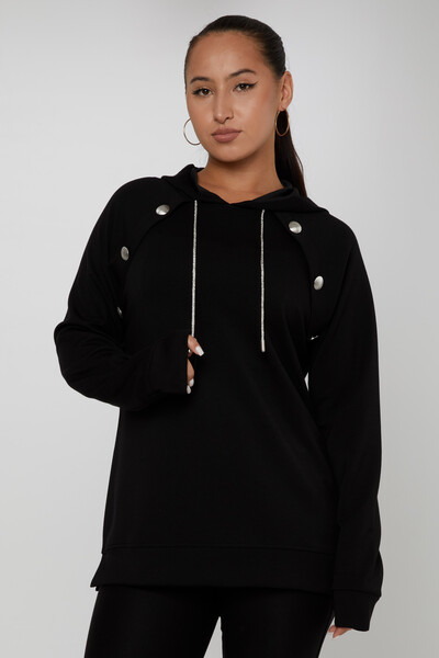 Sweatshirt Hooded Black - 17824 | KAZEE (Set of 3 M-L-XL) 