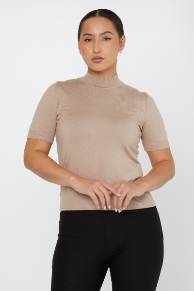 Sweter z dzianiny American Model z krótkim rękawem z norek - 14541 | KAZEE (zestaw 3 sztuk S-M-L) 