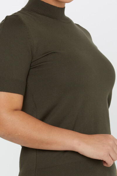 Sweter dzianinowy American Model z krótkim rękawem Vert - 14541 | KAZEE (zestaw 3 sztuk S-M-L) - 4