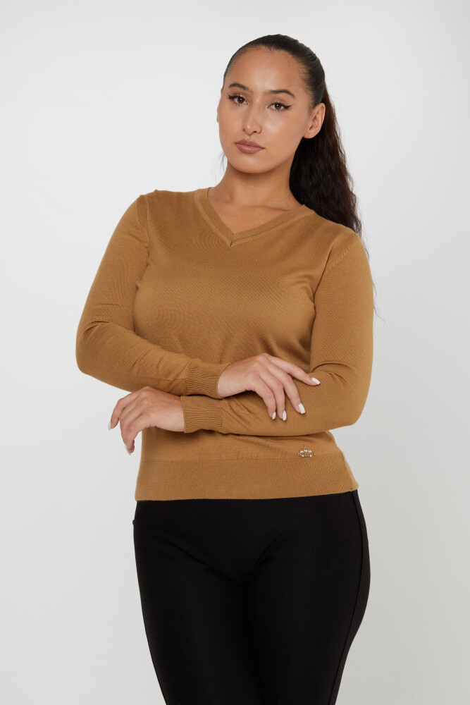 Sweter dzianinowy Basic Logo Camel - 11071 | KAZEE (zestaw 3 sztuk S-M-L) - 2