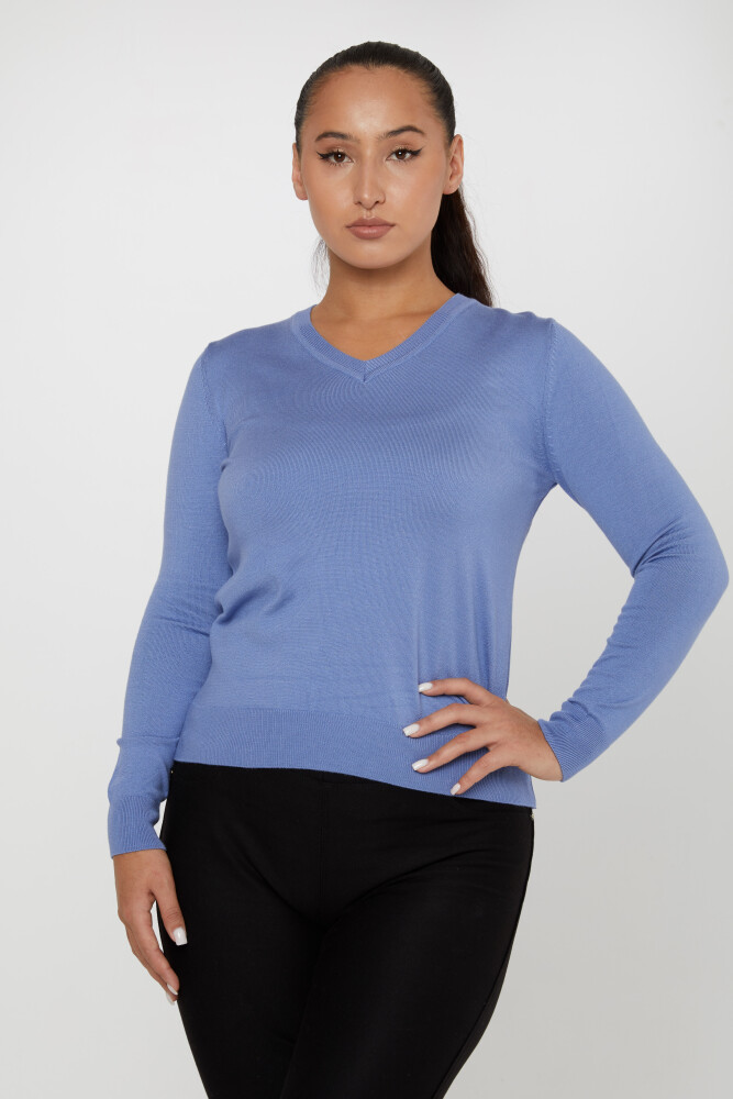 Sweter dzianinowy Basic Logo Ciemnoniebieski - 11071 | KAZEE (zestaw 3 sztuk S-M-L) - 2