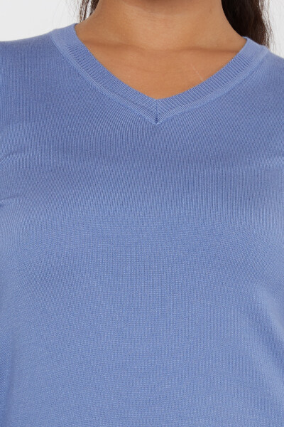 Sweter dzianinowy Basic Logo Ciemnoniebieski - 11071 | KAZEE (zestaw 3 sztuk S-M-L) - 3