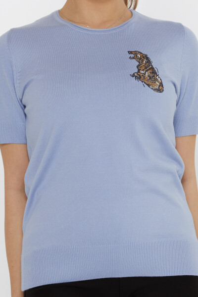 Sweter dzianinowy Tiger Stone haftowany na niebiesko - 31596 | KAZEE (zestaw 3 sztuk M-L-XL) - 3