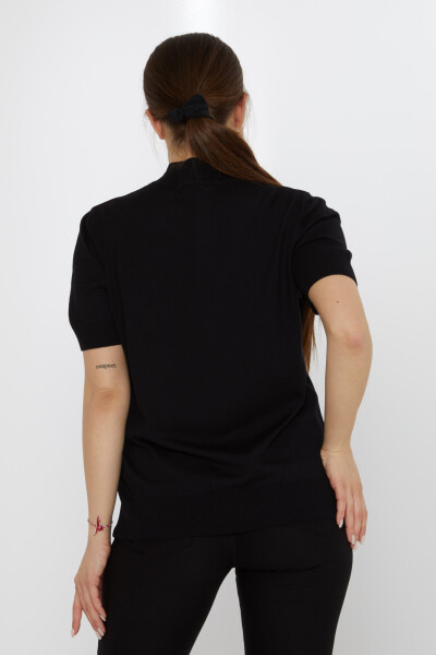 Sweter dzianinowy wzorzysty czarny - 30663 | KAZEE (Zestaw 3 sztuk XL-2XL-3XL) - 5