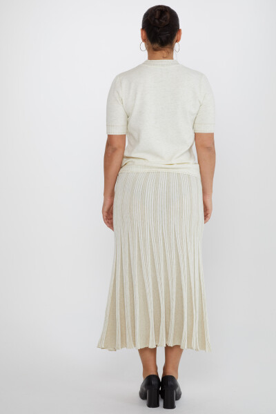 تنورة محبوكة بلون البيج الانتقالي - 31530 | كازي (مجموعة من 3 مقاسات M-L-XL) - 5