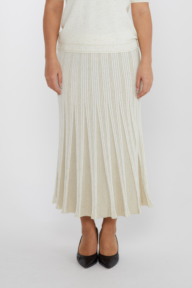 تنورة محبوكة بلون البيج الانتقالي - 31530 | كازي (مجموعة من 3 مقاسات M-L-XL) - 2