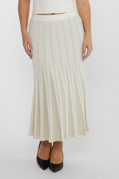 تنورة محبوكة بلون البيج الانتقالي - 31530 | كازي (مجموعة من 3 مقاسات M-L-XL) - 3