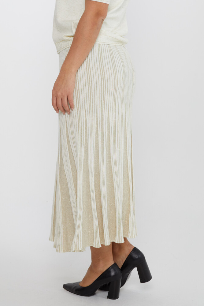 تنورة محبوكة بلون البيج الانتقالي - 31530 | كازي (مجموعة من 3 مقاسات M-L-XL) - 4