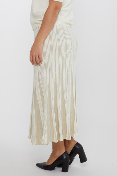 تنورة محبوكة بلون البيج الانتقالي - 31530 | كازي (مجموعة من 3 مقاسات M-L-XL) - 4