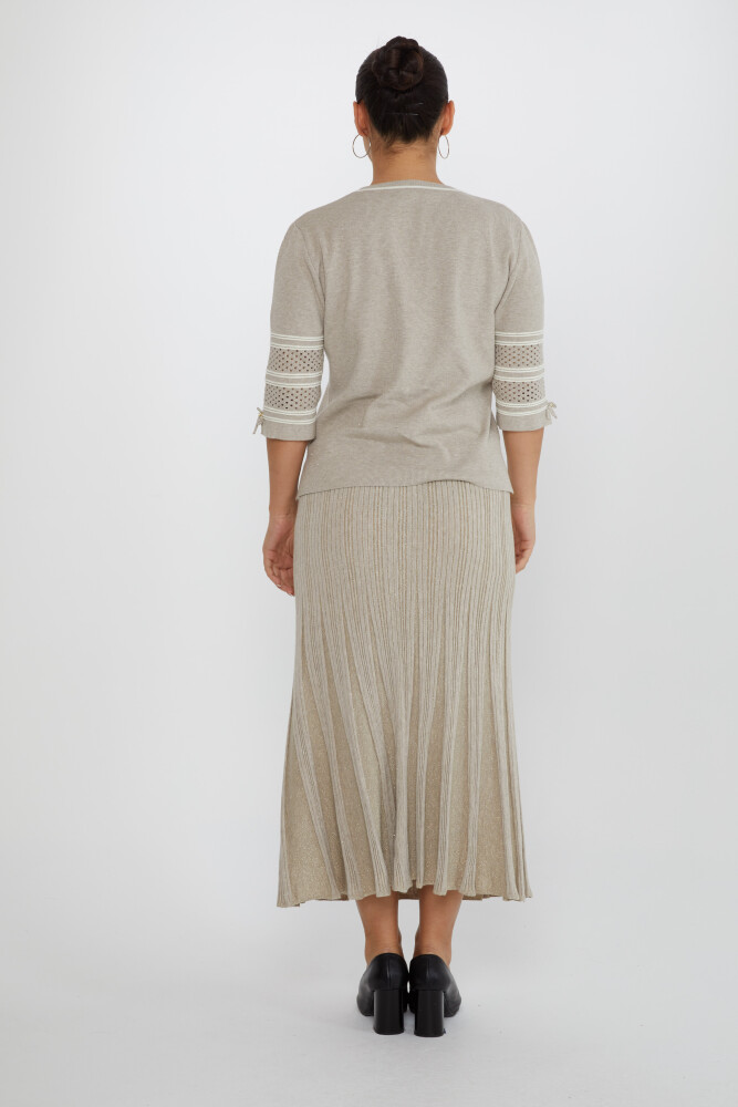 تنورة محبوكة بلون المنك الانتقالي - 31530 | كازي (مجموعة من 3 مقاسات M-L-XL) - 5