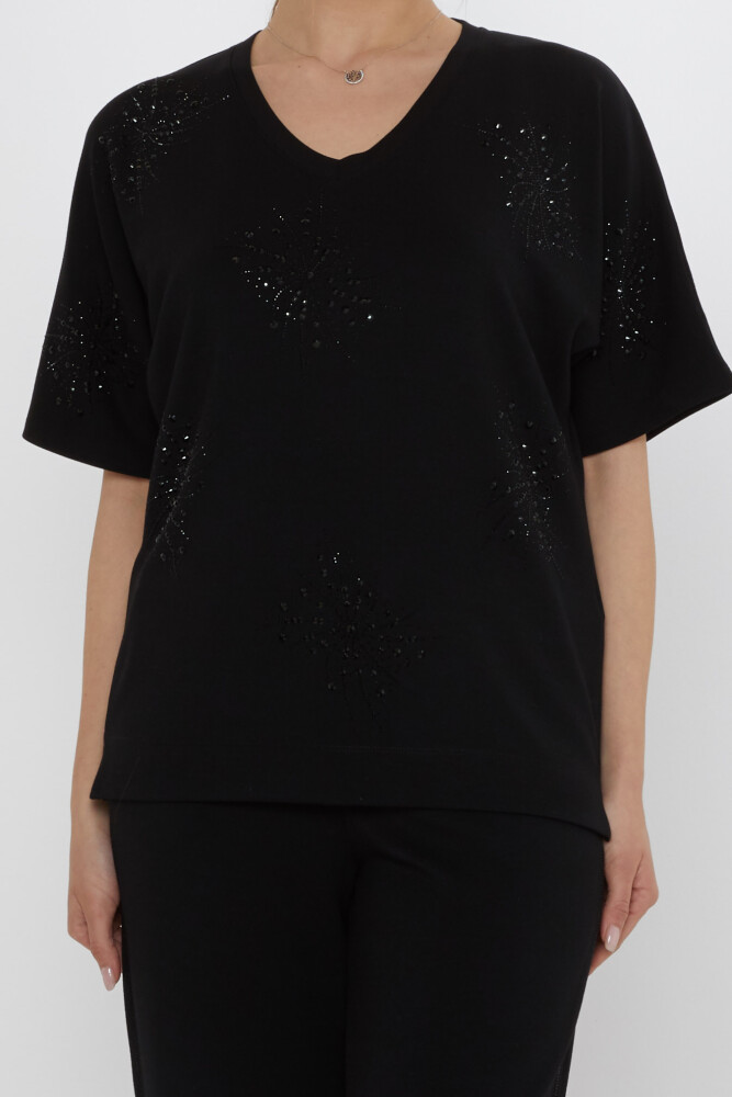 طقم رياضي - بأكمام قصيرة - أسود - 17893 | كازي (طقم من 3 قطع بمقاسات M-L-XL) - 5