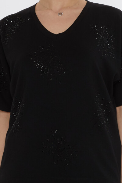 طقم رياضي - بأكمام قصيرة - أسود - 17893 | كازي (طقم من 3 قطع بمقاسات M-L-XL) - 6