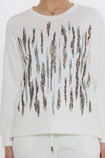 طقم رياضي بتفاصيل جيوب - بيج فاتح - 17886 | كازي (مجموعة من 3 مقاسات M-L-XL) - 4