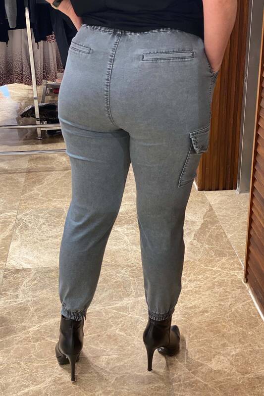 Toptan Kadın Pantolon Taş işlemeli Kargo Cepli - 3220 | KAZEE