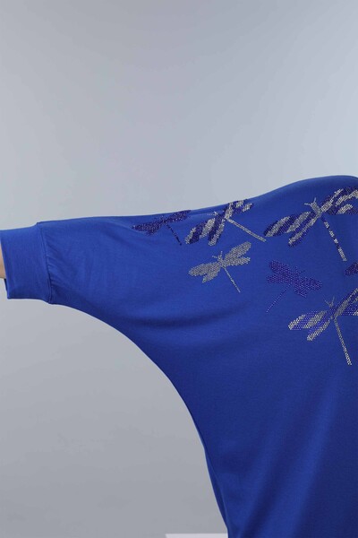 Toptan Bayan Bluz Taş Nakış İşlemeli Yusufçuk Modelli - 77877 | KAZEE - Thumbnail