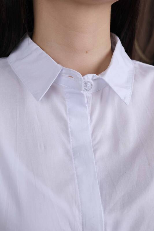 Toptan Bayan Gömlek Taş İşlemeli Kaplan Figürlü - 20040 | KAZEE