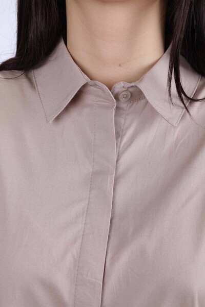 Toptan Bayan Gömlek Taş İşlemeli Kaplan Figürlü - 20040 | KAZEE - Thumbnail