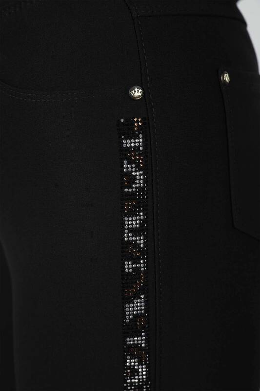 Toptan Kadın Pantolon Kenarları Şerit Detaylı Cepli - 3327 | KAZEE