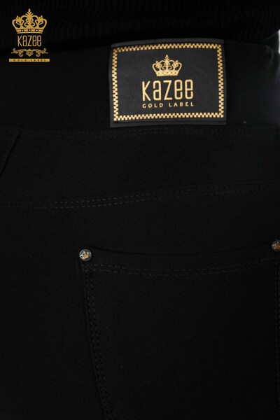 Toptan Bayan Uzun Etek Desenli Taş İşlemeli Cep Detaylı - 4199 | KAZEE - Thumbnail