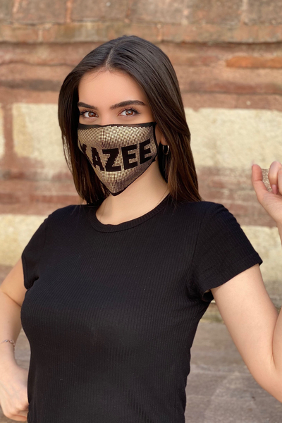 Kazee - Toptan Kadın Maske Taş İşlemeli - 358 | KAZEE (1)