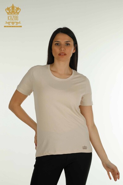 Toptan Kadın Bluz Basic Taş - 79562 | KAZEE - Thumbnail