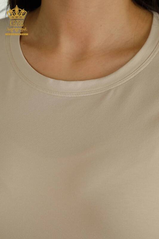 Toptan Kadın Bluz Basic Taş - 79562 | KAZEE