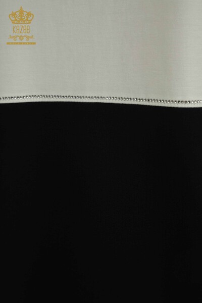 Toptan Kadın Bluz İki Renk Siyah - 79533 | KAZEE - Thumbnail